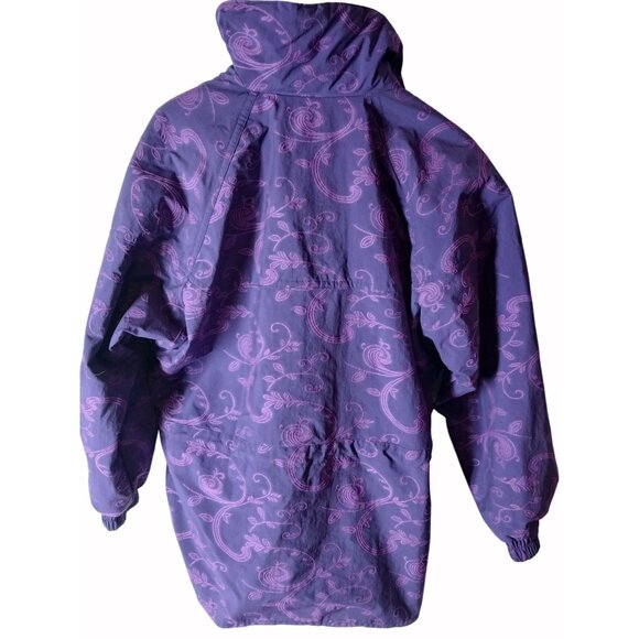 Vintage Havoc Purple Snow Ski Jacket Pockets Size 14 Made In Korea Pull Over - Picture 10 of 16